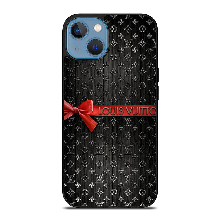 LOUIS VUITTON LV LOGO PATTERN RED RIBBON iPhone 13 Case Cover