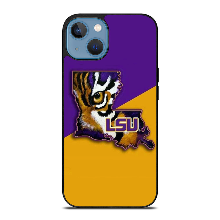 LSU TIGERS LOGO LOUSIANA STATE UNIVERSITY BASKETBALL iPhone 13 Case Cover