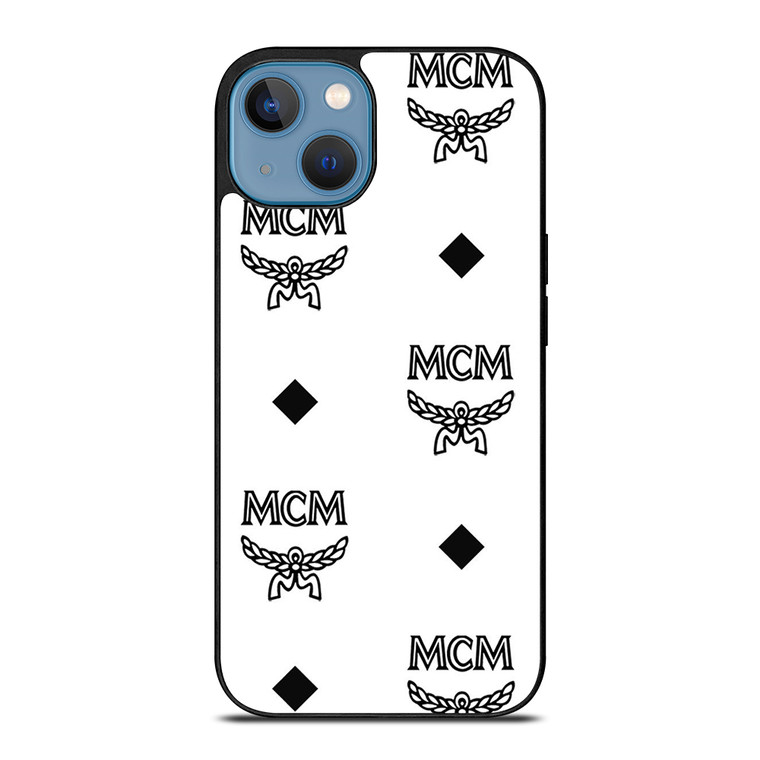 MCM WORLDWIDE LOGO WHITE iPhone 13 Case Cover