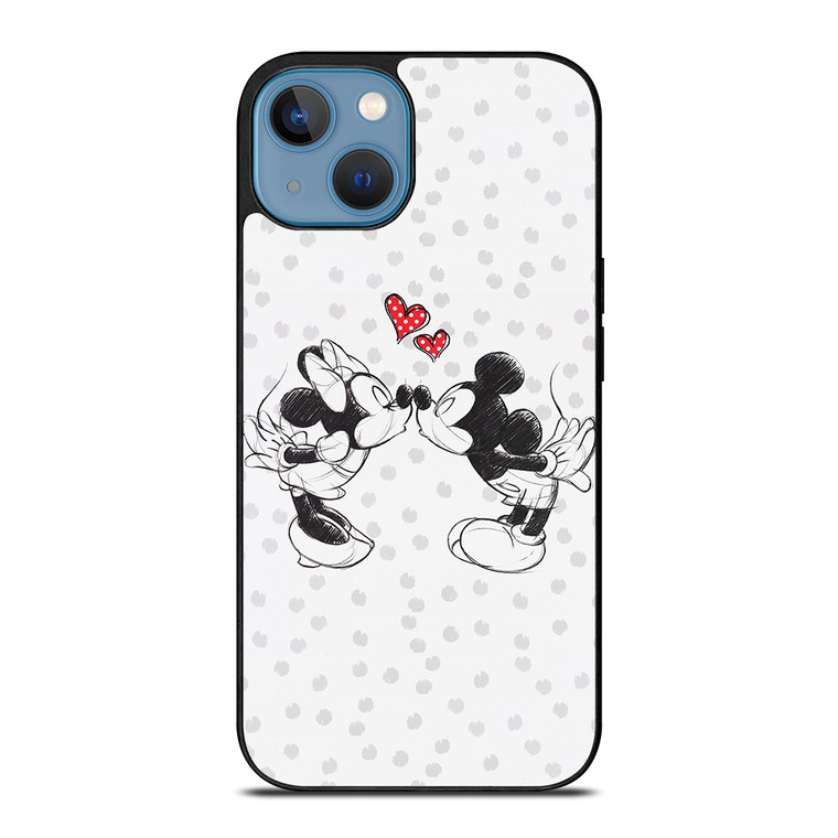 MICKEY AND MINIE MOUSE KISSING Disney iPhone 13 Case Cover