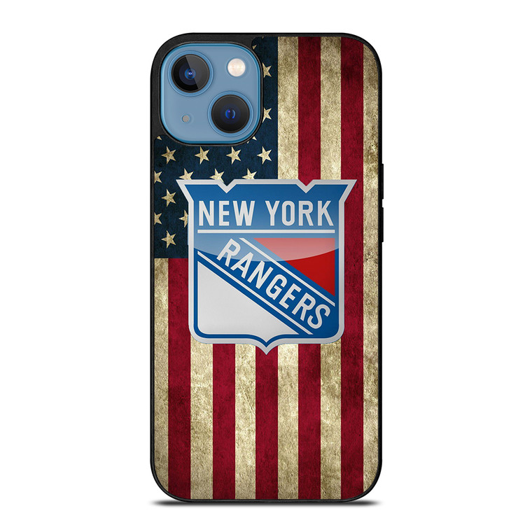 NEW YORK RANGERS NHL AMERICAN FLAG iPhone 13 Case Cover