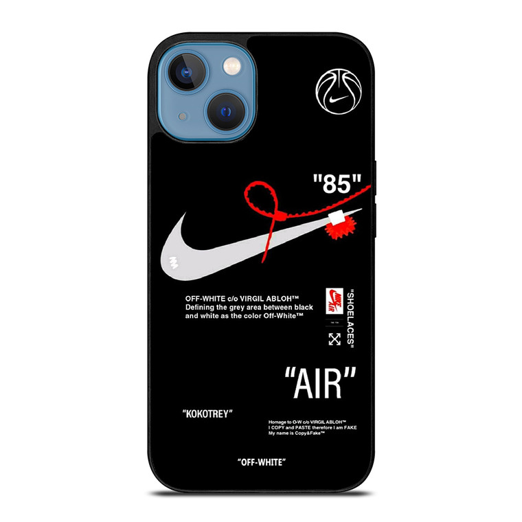 NIKE AIR JORDAN OFF WHITE BLACK KOKOTREY iPhone 13 Case Cover