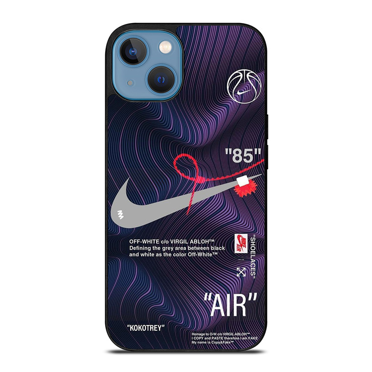 NIKE AIR JORDAN OFF WHITE PURPLE iPhone 13 Case Cover
