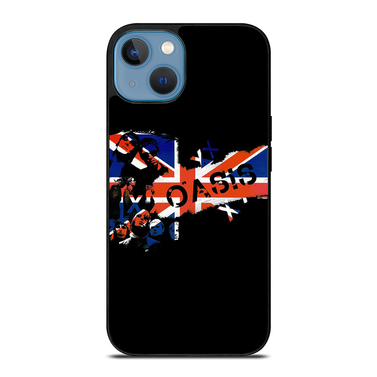 OASIS BAND ROCK BRITISH FLAG iPhone 13 Case Cover