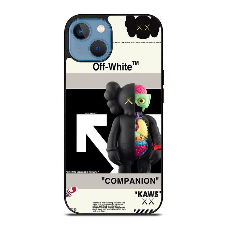 OFF WHITE KAWS COMPANION iPhone 13 Case Cover