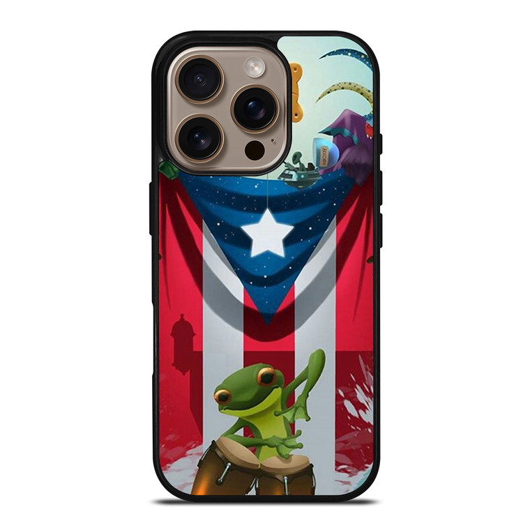 PUERTO RICO FROG FLAG iPhone 16 Pro Case Cover