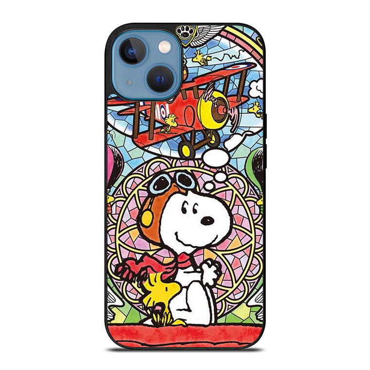 SNOOPY GLASS ART iPhone 13 Case Cover