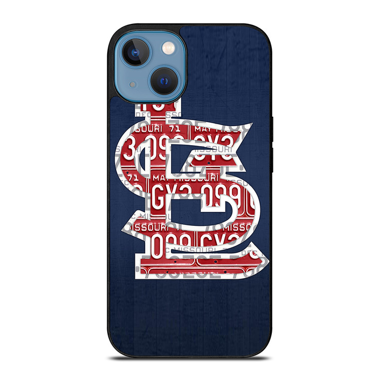 ST. LOUIS CARDINALS BASEBALL WOODEN LOGO iPhone 13 Case Cover