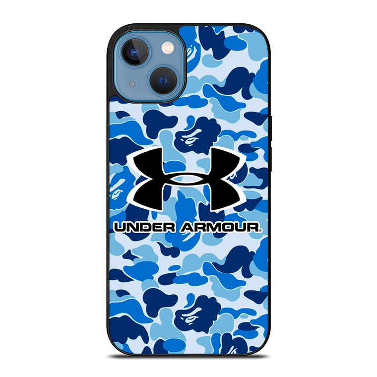 UNDER ARMOUR BLUE CAMO BAPE iPhone 13 Case Cover