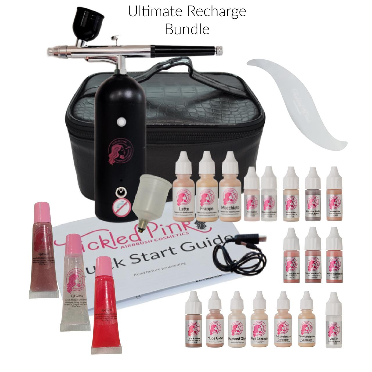 Ultimate Cordless Rechargeable Airbrush Kit - Tickled Pink Airbrush