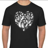 Ghost Heart Ornate Design T-Shirt Wearing