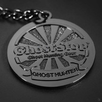 GhostStop Metal Ghost Hunter Keychain Metal Stamped GhostStop Metal Ghost Hunter Keychain Metal Stamped