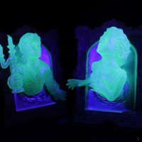 Ghostly Mirror Frames with Glow in the Dark Resin 3D Spirit for Home Decor Male and Female Glowing Ghostly Mirror Frames with Glow in the Dark Resin 3D Spirit for Home Decor Male and Female Glowing