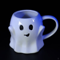 Cute Ghost Coffee Mug Top View Cute Ghost Coffee Mug Top View