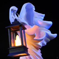 Lantern Ghost Statue 3D Light Up Spirit Sculpture for Home Decor Lantern Ghost Statue 3D Light Up Spirit Sculpture for Home Decor