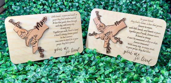 Personalized Plaque Gift for Mom - Mother's Day plaque- Birch wood  Plaque, Beautiful gift -  Grandma - Nana -