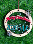 2021 Christmas Ornament, Acrylic & Birch wood, Wooden ornaments, laser,