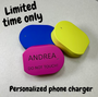 Personalized Dual-port wall charger, Compatible with iphone, iPad & Android smartphones