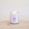 Rose Quartz Crystal Candle - (Love) -  9 oz Soy Candle