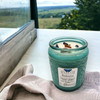 Evolve Botanica Nebula - Wood Wick Soy Candle (Sodalite) - Embossed Glass