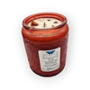 Evolve Botanica Cranberry Fig - Wood Wick Soy Candle (Carnelian) - Embossed Glass