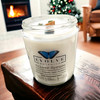 Evolve Botanica Wood Wick Crystal Soy Candle - Silver Spruce (Moss Agate)