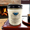 Evolve Botanica Wood Wick Crystal Soy Candle - Fireside Cider (Carnelian & Tigers Eye)