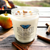 Evolve Botanica Wood Wick Crystal Soy Candle - Fireside Cider (Carnelian & Tigers Eye)