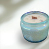 Evolve Botanica Rainbows & Unicorns - Wood Wick Soy Candle (Rainbow Fluorite) - Embossed Glass