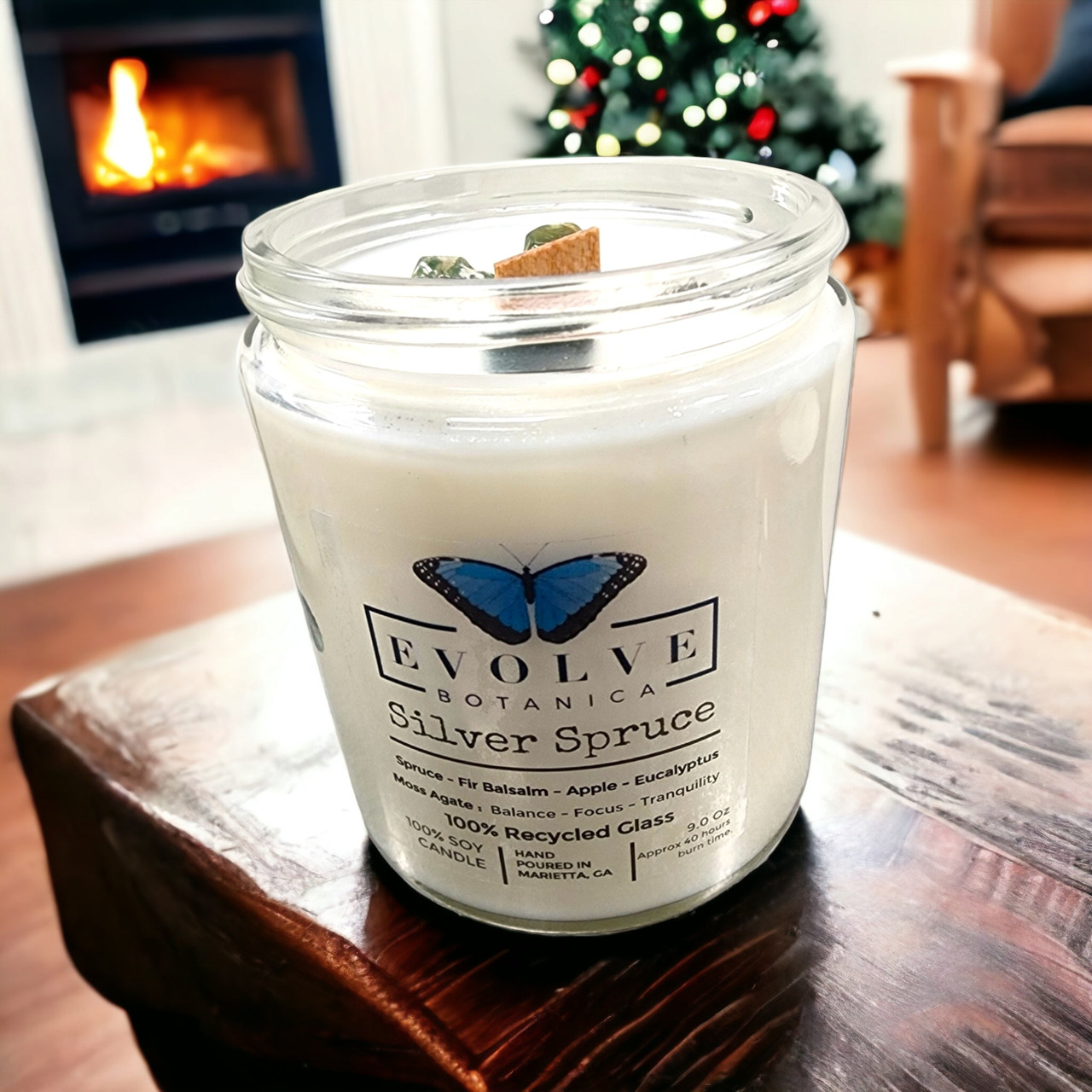 Christmas Eve Soy Candle, Crackling Wood Wick