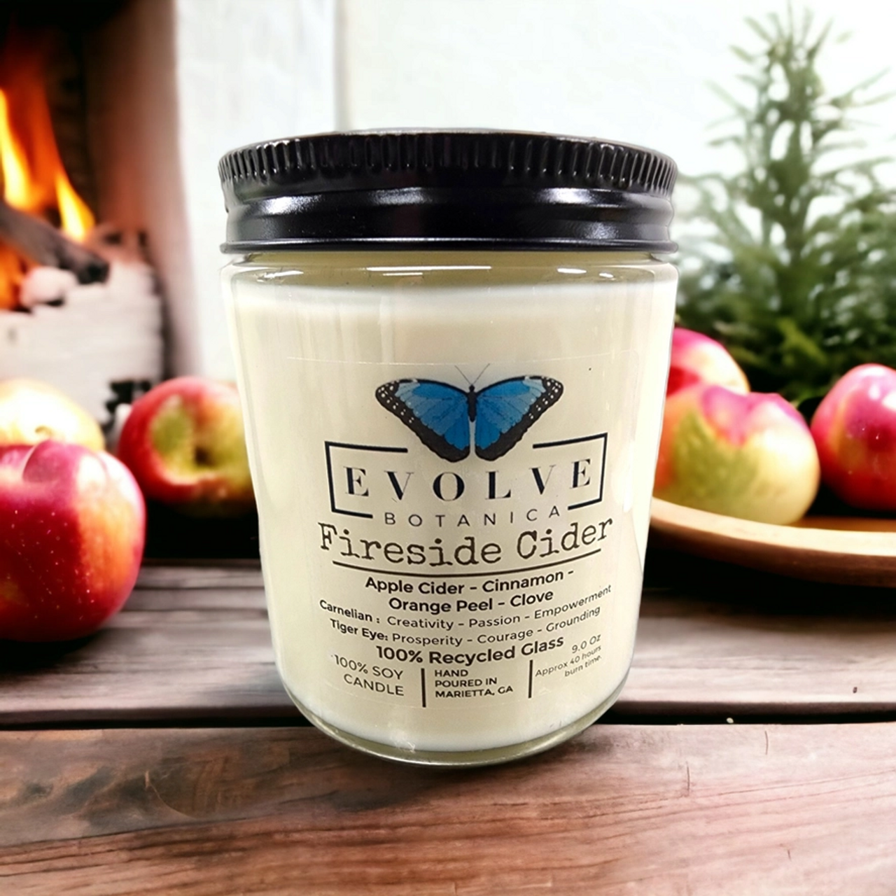 Fireside Large Woodwick Candle – Molly & Me Candles