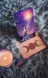 Triple Moon Tarot Card Stand - Card of the Day