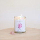 Rose Quartz Crystal Candle - (Love) -  9 oz Soy Candle