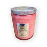 Berry Vanilla - Wood Wick Soy Candle (Rose Quartz) Embossed Glass Jar Evolve Botanica