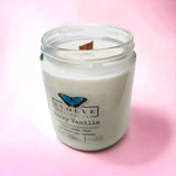 Wood Wick Crystal Soy Candle - Berry Vanilla (Rose Quartz) Evolve Botanica