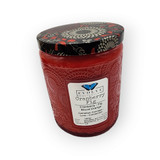 Evolve Botanica Cranberry Fig - Wood Wick Soy Candle (Carnelian) - Embossed Glass