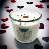 Evolve Botanica Rocks  Candle - Love Potion #9 (Wood Wick Garnet & Rose Quartz Gemstone Soy Candle)