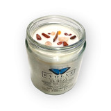 Evolve Botanica Wood Wick Crystal Soy Candle - It Girl (Sunstone & Red Jasper)