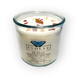 Evolve Botanica Rocks Candle - It Girl (Wood Wick Sunstone & Red Jasper Gemstone Soy Candle)