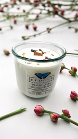 Rocks Candle - Pixie Dust (Wood Wick Watermelon Tourmaline Gemstone Soy Candle) Evolve Botanica