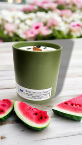 Evolve Botanica Farmers Market Collection - Watermelon Sugar (Wood Wick Gemstone Soy Candle)