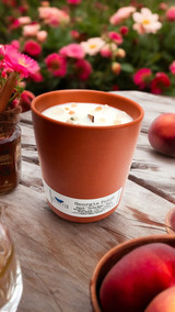 Evolve Botanica Farmers Market Candle - Georgia Peach (Wood Wick Gemstone Soy Candle)