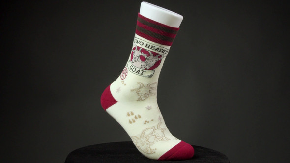 Evolve Botanica Two Headed Goat  Crew Socks