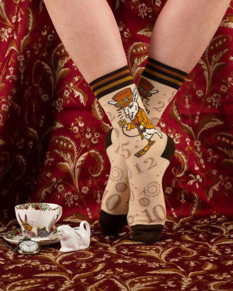 Evolve Botanica White Rabbit Crew Socks