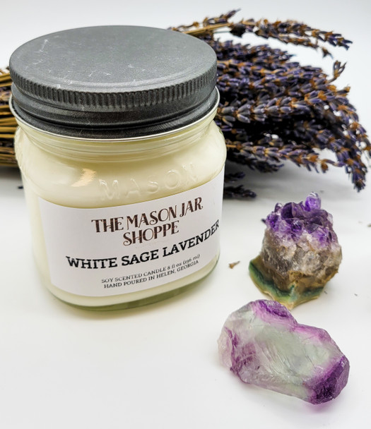 Evolve Botanica White Sage & Lavender - 8 oz Soy Candle