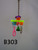 wonderful small  bird toy. Has all the element the small bid craves ; a bell , two kinds of chain, a small shape that slides and lots of shiny