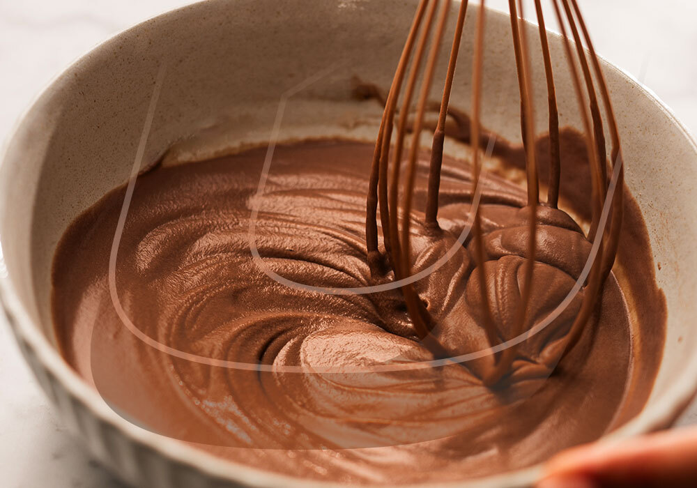 High Protein Mousse being mixed in a bowl with whisk