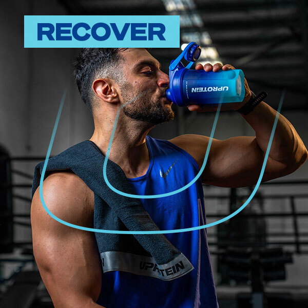 Drinking protein shake