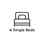 4 Single Beds