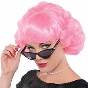 pink 50s wig